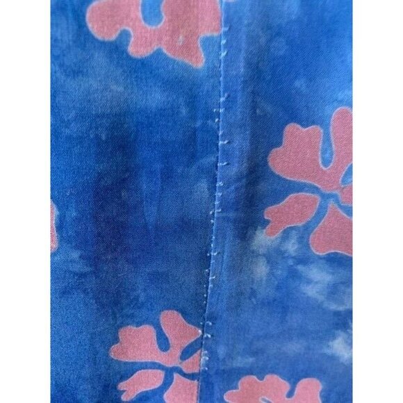 Go Fish Blue Batik Flower Shift Beach Dress Size XS - Picture 4 of 6